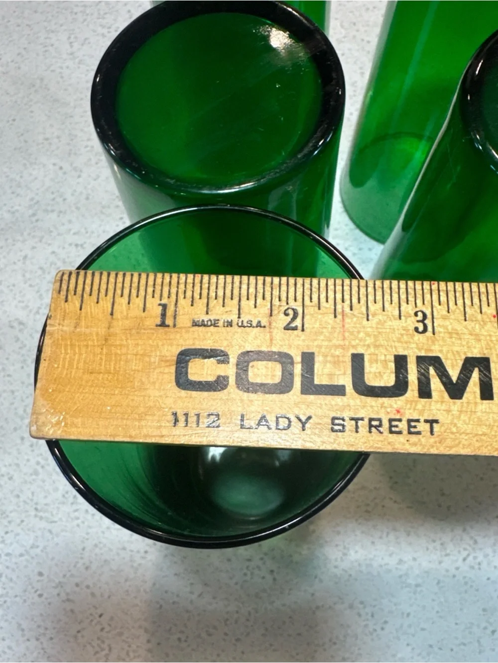 Anchor Hocking Green Tall Tumbler Glasses - Set of 5